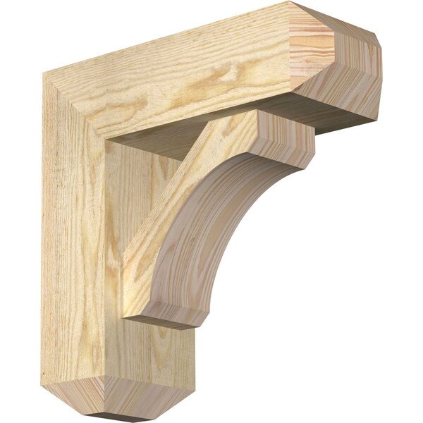 Ekena Millwork Legacy Craftsman Rough Sawn Bracket w/ Offset Brace, Douglas Fir, 6"W x 16"D x 16"H BKT0604X16X16LEC04RDF - main